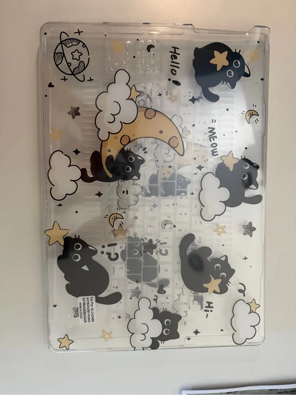 Cute Black Cat Clear Case for MacBook Pro 16.2” (2021–2025) – New